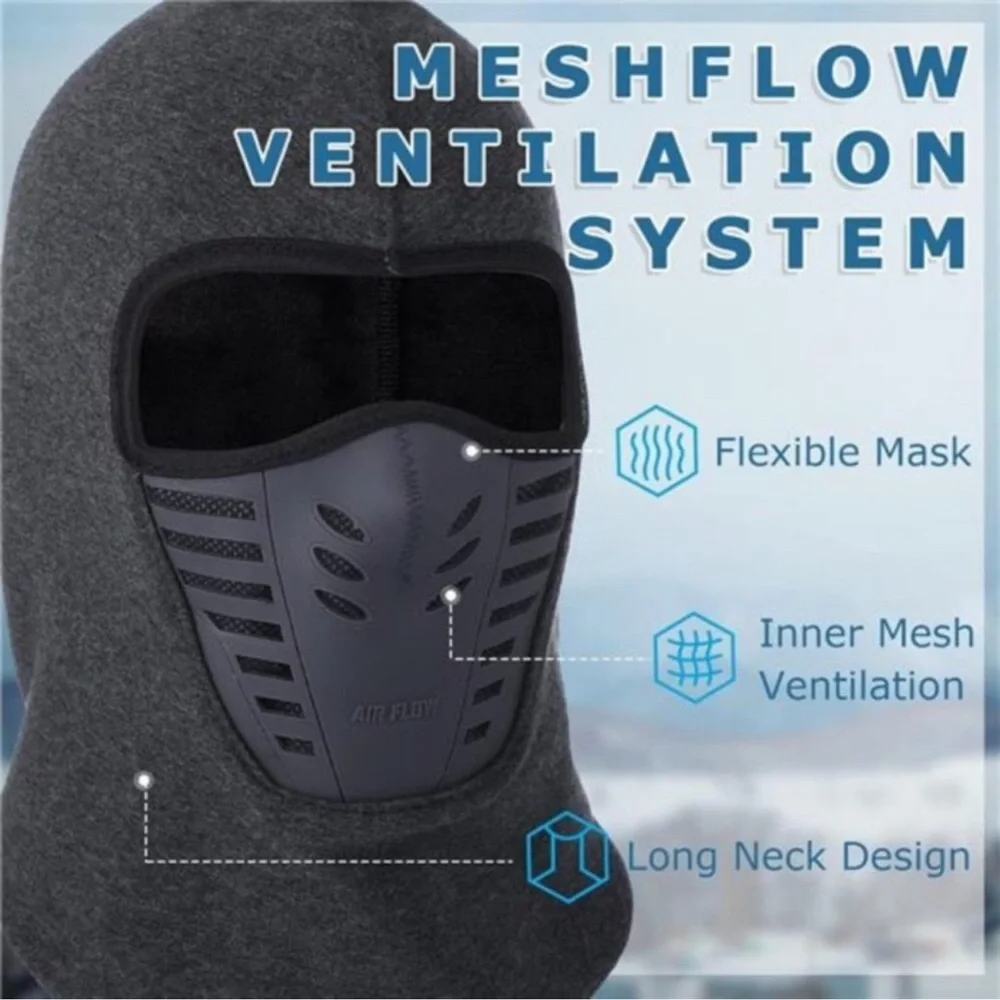 Winter Balaclava Face Mask Ski Gloves Full Face Mask Breathable Face Cover